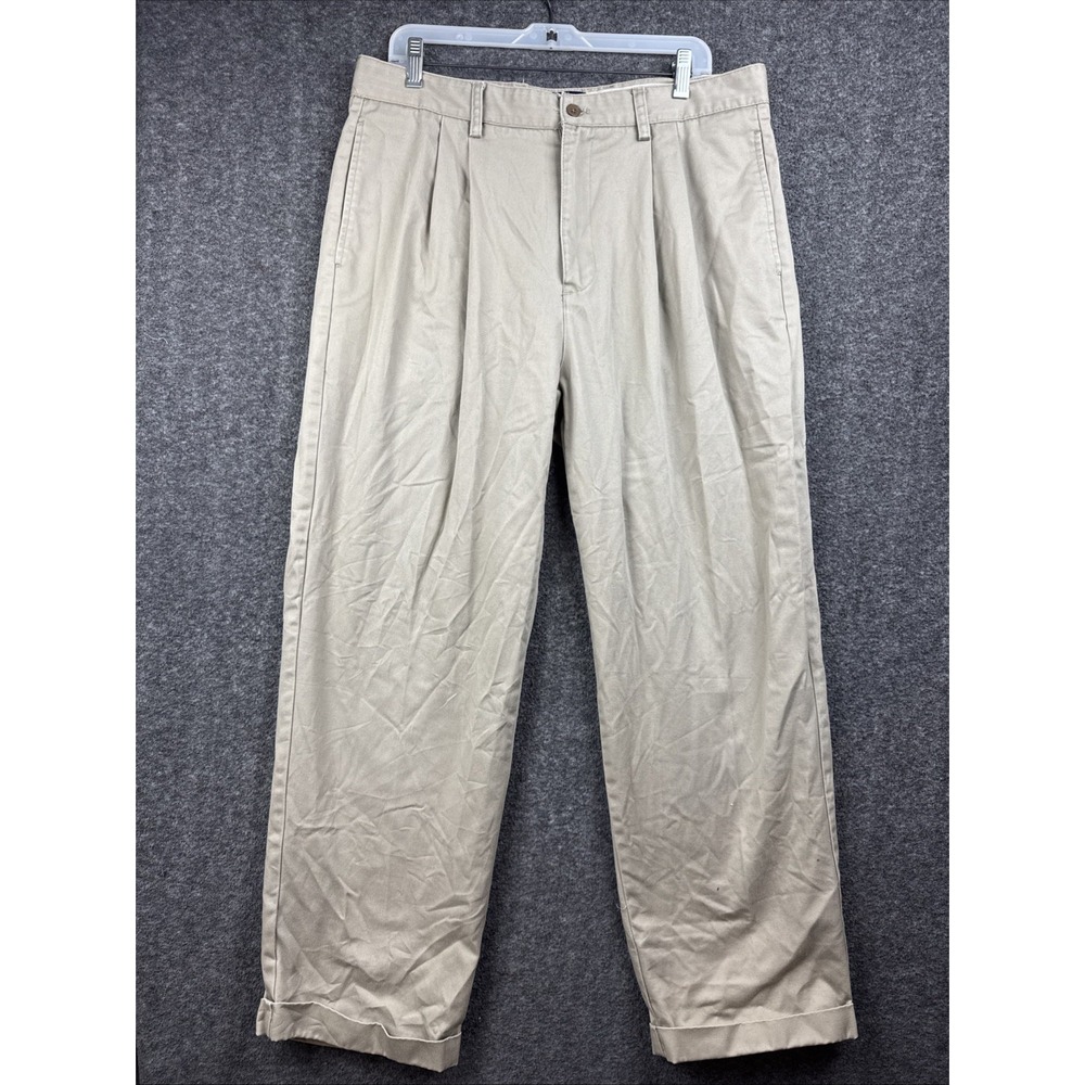 Chaps Chino Pants Khaki Beige Regular Straight Fit Casual Men's 36x30